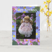 Carte Joyeux Anniversaire Winnie (Fleur jaune)