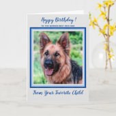Carte Joyeux Anniversaire - World Best Dog Papa - Photo (Fleur jaune)