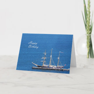 Carte Joyeux anniversaire - yacht