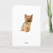 Carte Joyeux Anniversaire Yorkshire Terrier Puppy Dog Ca (Dos)