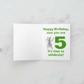 Carte Joyeux anniversaire Zebra célébration (Intérieur)