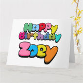 Carte Joyeux anniversaire Zoey (Fleur jaune)