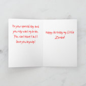 Carte Joyeux anniversaire Zombie (Intérieur)