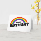 Carte Joyeux Anniversgay (Fleur jaune)
