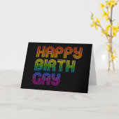 Carte Joyeux Anniversgay (Fleur jaune)