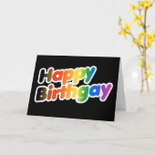 Carte Joyeux Anniversgay (Fleur jaune)