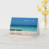 Carte Joyeux Après - Thème Plage (Fleur jaune)