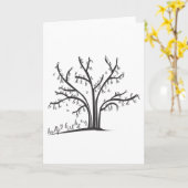 Carte Joyeux arbre d'anniversaire (Fleur jaune)
