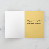 Carte Joyeux Arbre de Colombes de Printemps Jaune Fleurs (Intérieur)