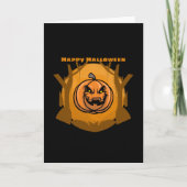 Carte Joyeux arbre d'Halloween Citrouille (Devant)