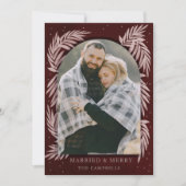 Carte Joyeux Arc en Argent Rouge (Devant)