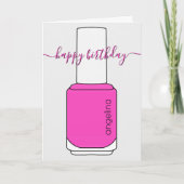 Carte Joyeux art vernis à ongles d'anniversaire (Devant)
