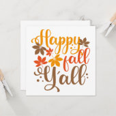 Carte Joyeux Automne à tous ! (Devant/Arrière en situation)