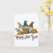 Carte Joyeux Automne À Tous Les Trois Gnomes Léopard Tou (Fleur jaune)