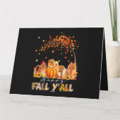 Carte Joyeux Automne à Tous Pomeranian Amoureux de l'Aut (Dos)