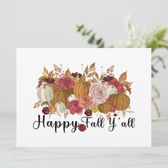 Carte Joyeux automne Y'all (Debout devant)