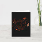 Carte Joyeux Automne Yall Automne Thanksgiving Automne (Devant)