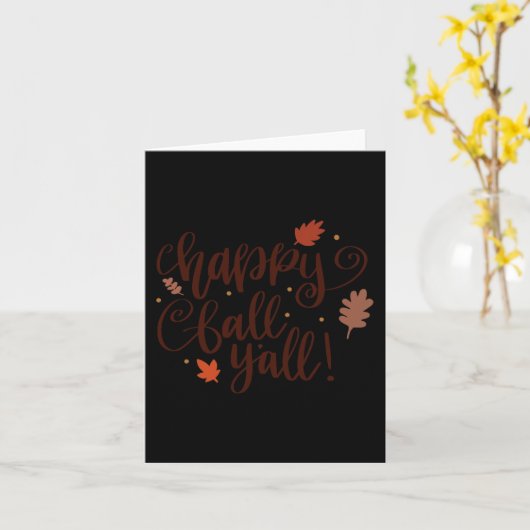 Carte Joyeux Automne Yall Automne Thanksgiving Automne (Fleur jaune)