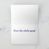 Carte Joyeux avion d'anniversaire de toute la bande (Intérieur)