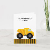 Carte Joyeux Bac-Camion d'Anniversaire (Devant)