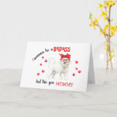 Carte Joyeux Badass de la Fête des Mères de Bichon Frise (Fleur jaune)