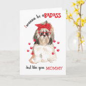 Carte Joyeux Badass de la Fête des Mères de Chih Tsu Chi (Fleur jaune)