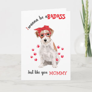 Carte Joyeux Badass Jack Russell Terrier Dog