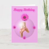 Carte Joyeux ballet d'anniversaire Ballerina Dancer Chau (Devant)