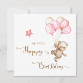 Carte Joyeux Ballons d'anniversaire (Devant)