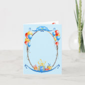 Carte Joyeux Ballons d'anniversaire Personnalisé Nom et (Devant)