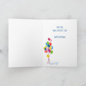 Carte Joyeux Ballons d'Anniversaire Vide à l'intérieur (Intérieur)