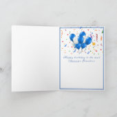 Carte Joyeux Ballons de gâteau coloré d'anniversaire (Intérieur)