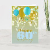 Carte Joyeux Ballons Lights Bunting Flags 60e anniversai (Devant)