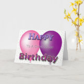 Carte Joyeux Ballons-soeurs d'anniversaire (Fleur jaune)