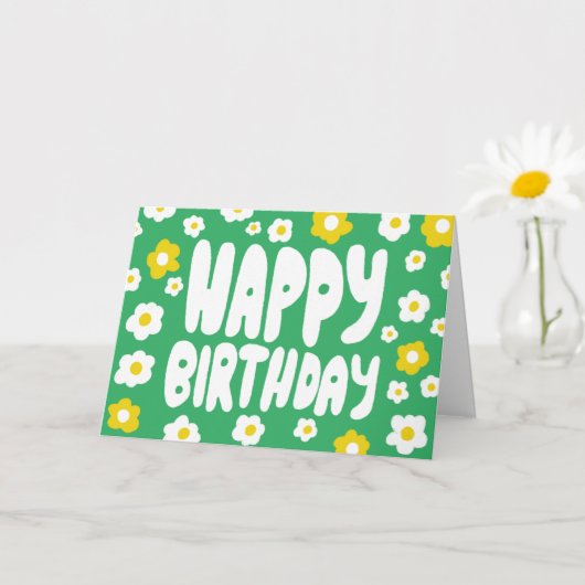 Carte JOYEUX BANNIVERSAIRE Bulle Lettres Anniversaire PE (Petite plante)