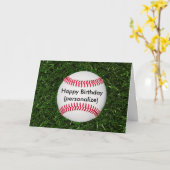 Carte Joyeux baseball d'anniversaire (Fleur jaune)
