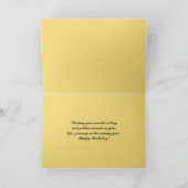 Carte Joyeux bateau à voile d'anniversaire au coucher du (Intérieur)