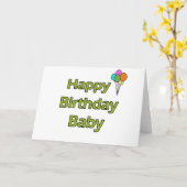 Carte Joyeux bébé d'anniversaire (Fleur jaune)