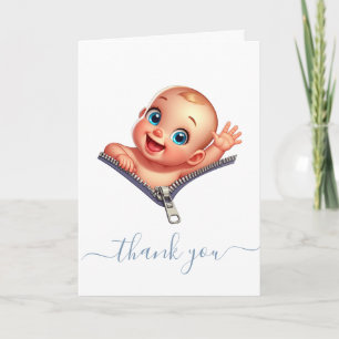 Carte Joyeux bébé jeter un oeil sur le Merci de Baby sho