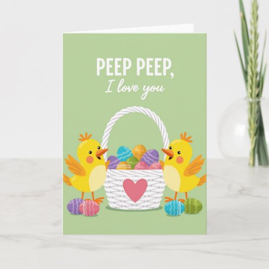 Carte Joyeux Bébés Poussins Vous Aiment (Devant)