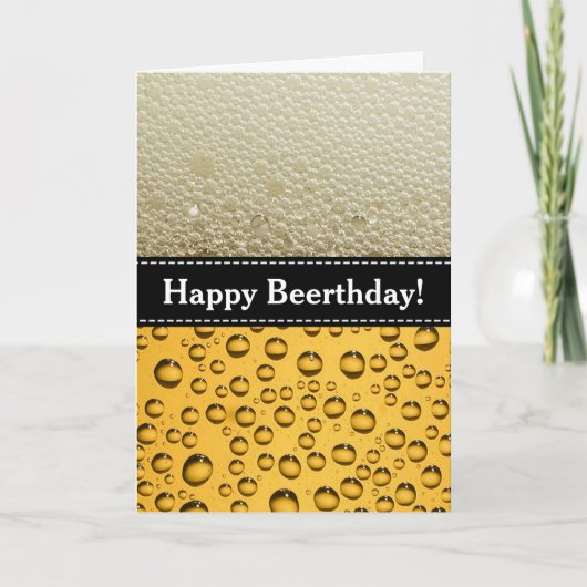 Carte Joyeux Beerthday ! Fête d'anniversaire pour adulte (Devant)