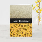 Carte Joyeux Beerthday ! Fête d'anniversaire pour adulte (Fleur jaune)