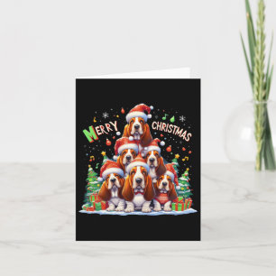 Carte Joyeux Bet Hound Chiens Noël Noël Noël Noël Noël N