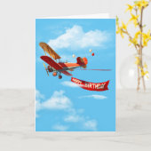 Carte Joyeux Bi-Plan Anniversaire (Fleur jaune)