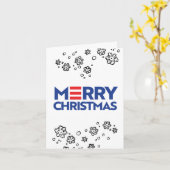 Carte JOYEUX (Biden Harris) NOËL (Fleur jaune)