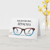 Carte Joyeux Bifocales d'anniversaire (Fleur jaune)