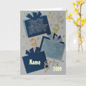 Carte Joyeux Birthday (Fleur jaune)