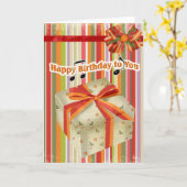 Carte Joyeux Birthday (Fleur jaune)