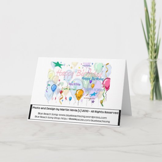 Carte Joyeux Birthday (Dos)