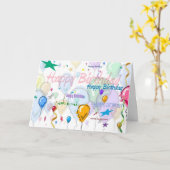 Carte Joyeux Birthday (Fleur jaune)